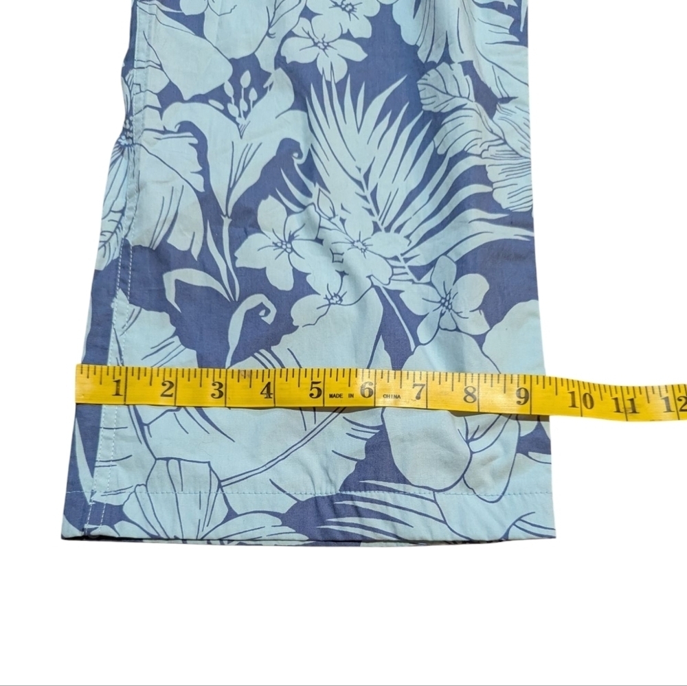 Brooks Brothers Pants Pajama Lounge All Cotton M Blue Floral Preppy Casual Comfy - Picture 5 of 6